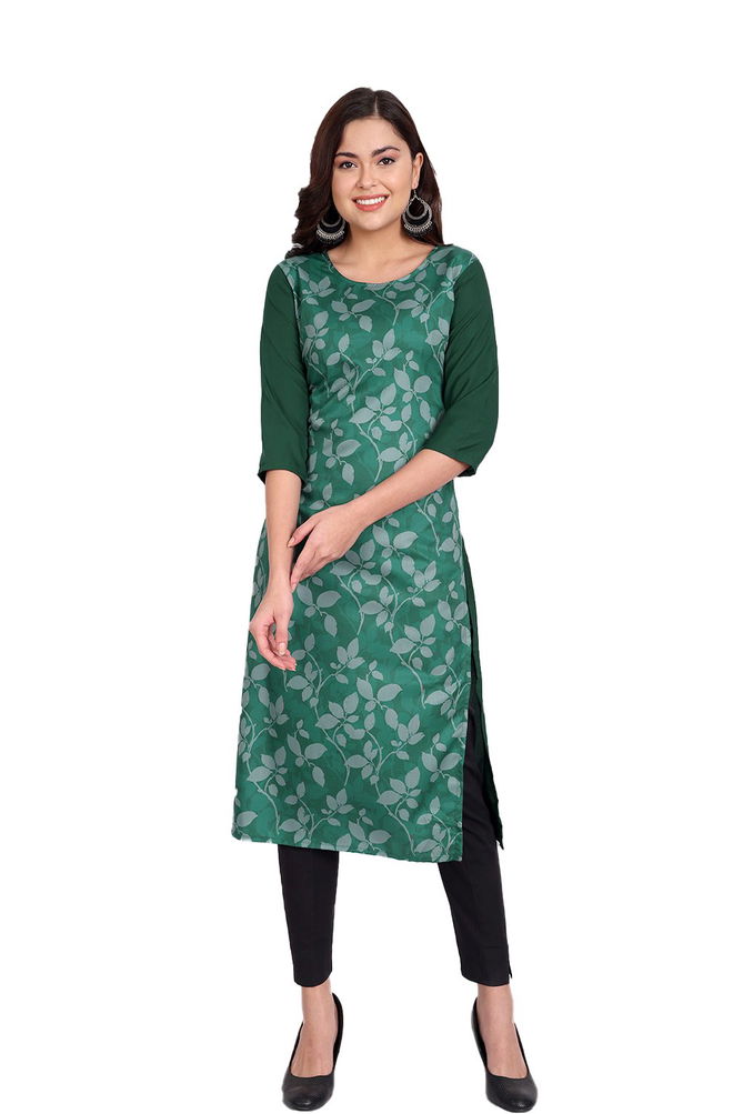 Crape Kurti 1 Regular Wear Crape Wholesale Printed Kurtis
